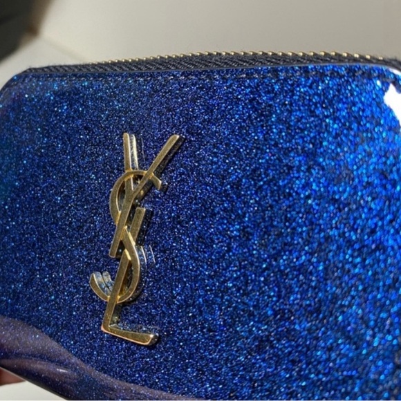 Saint Laurent Cobalt Glitter Card Wallet Brand New! (Price firm) - Picture 3 of 10